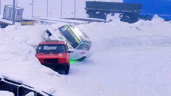 Трековые автомобильные гонки «Горячий лед» (14.01.2023)